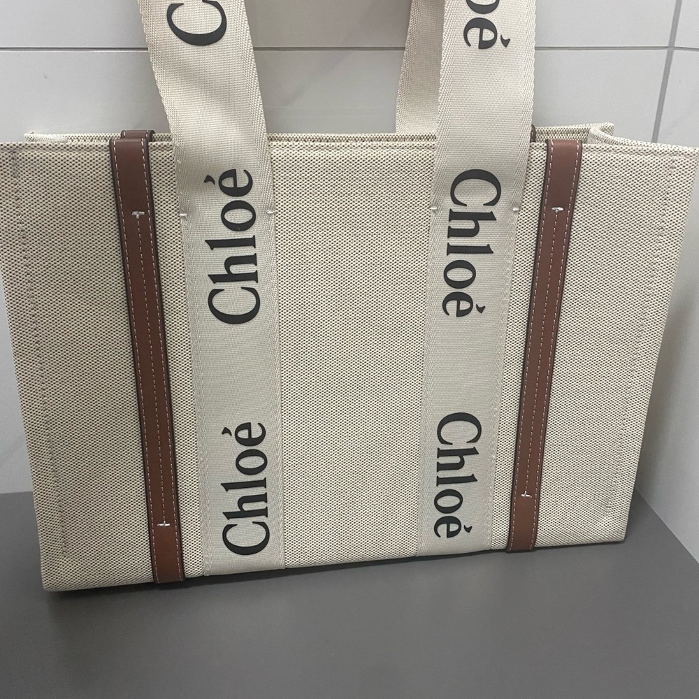 Chloé Canvas Woody Tote- Medium